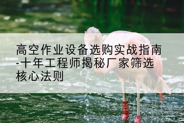 陵城剪叉式升降机厂家-高空作业设备选购实战指南-十年工程师揭秘厂家筛选核心法则