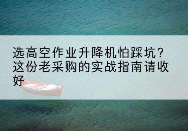 陵城高空作业升降机厂家推荐-选高空作业升降机怕踩坑？这份老采购的实战指南请收好